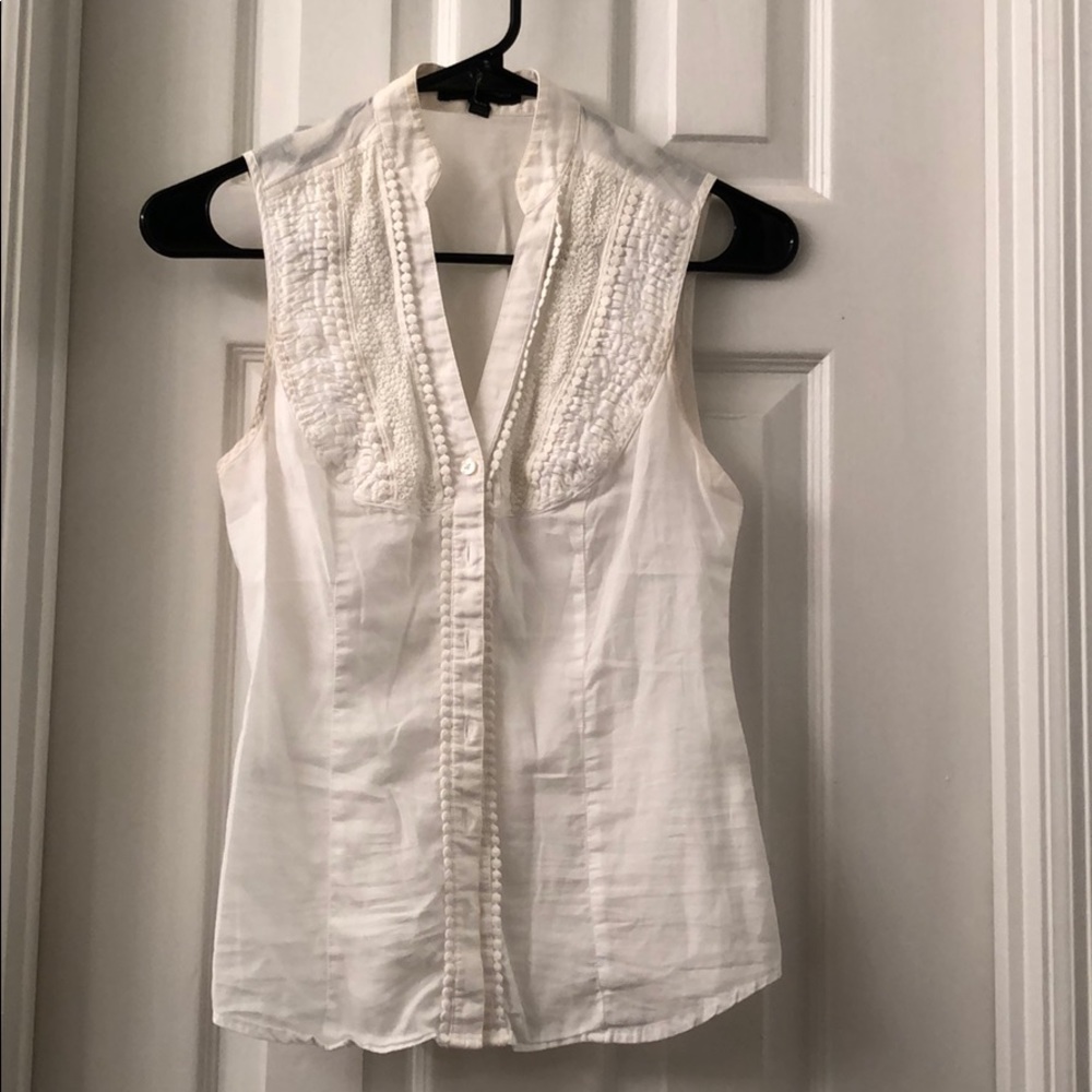 White Sleeveless Top